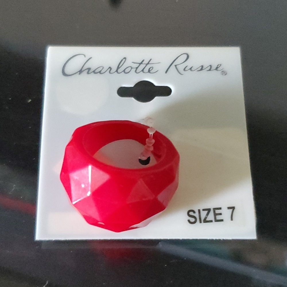 Charlotte Russe Red Bubble Ring size 7 NWOT